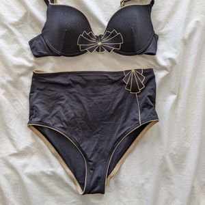 Huit 8 High Waisted Vintage Style Underwire Bikini